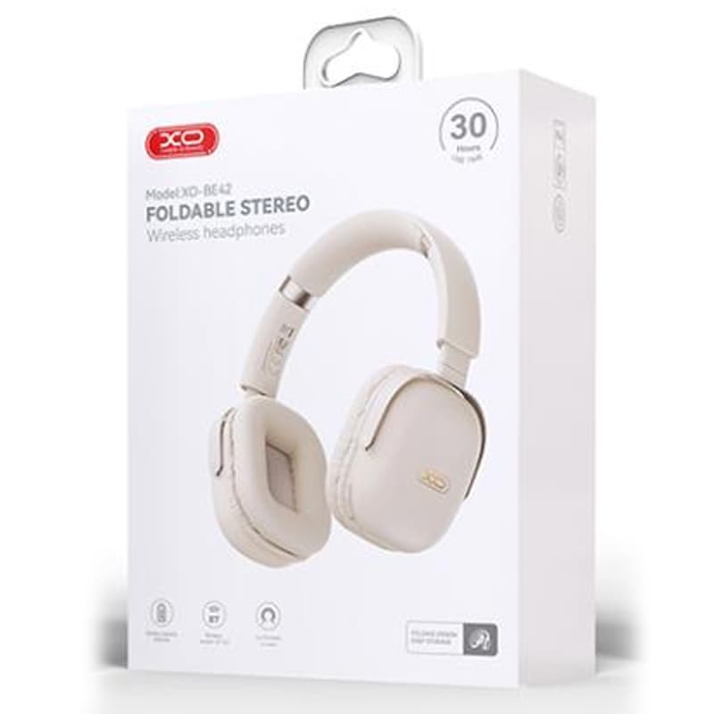 XO (BE42) - Casti Wireless, On Ear, BT 5.3, 300mAh, BEIGE 1