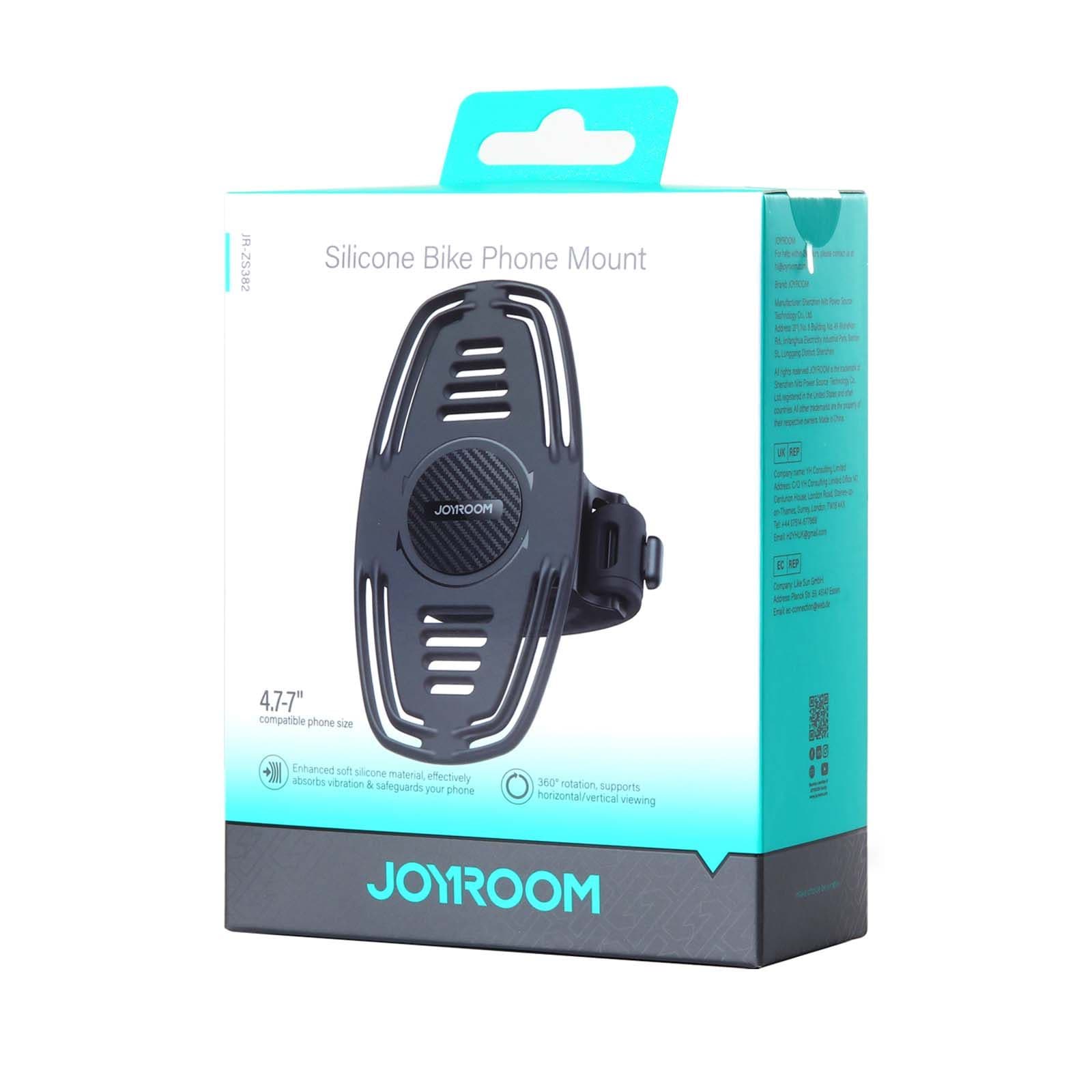 Joyroom (JR-ZS382) - Suport Moto/Bike, montaj Ghidon, SiliconBand, Shockproof, 4 Corners, Black 1