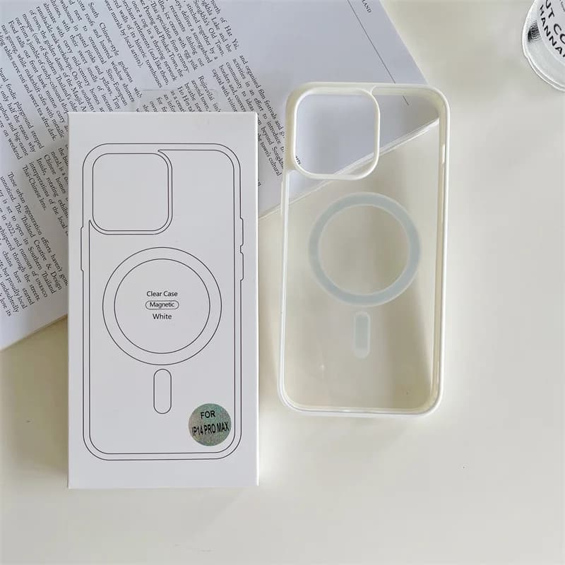 Husa ClearMag » iPhone 16e, MagCase, Acryl Crystal, White frame 1
