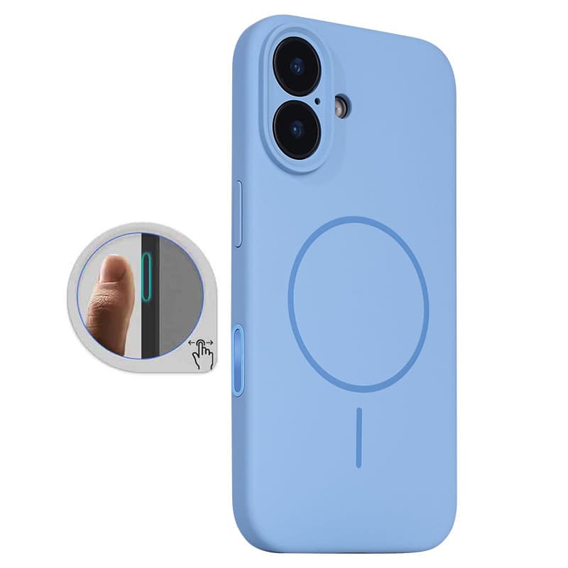 Husa MagThin » iPhone 16, SoftTouch, Camera Control, TPU, Light Blue 1