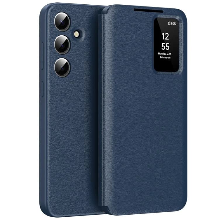 Husa Flip Smart » Samsung S24 FE, Magnetic View, Wallet, Navy Blue 1