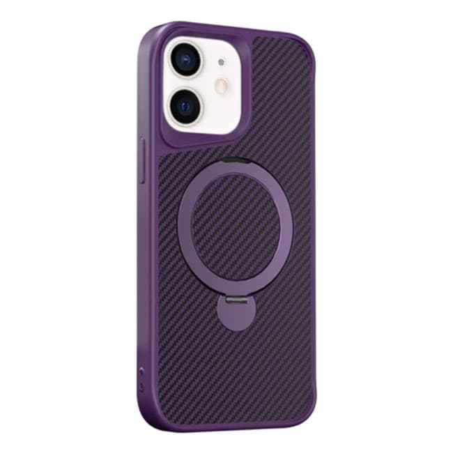 Husa MagStand » iPhone 16, MagCase Ring, Carbon, Purple 1