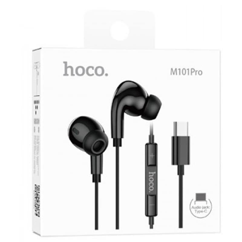 Hoco (M101 Pro) - Casti cu Fir, In Ear, USB-C, 1.2m cablu, Digital Mic, Black 1