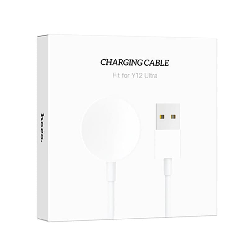 Hoco (Y12 Ultra) - Cablu de incarcare Wireless, Hoco Y12 Ultra, 5W, White