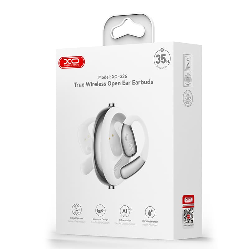 XO (G36) - Casti Wireless, In Ear, BT 5.0, 400mAh, AI translator, White 1