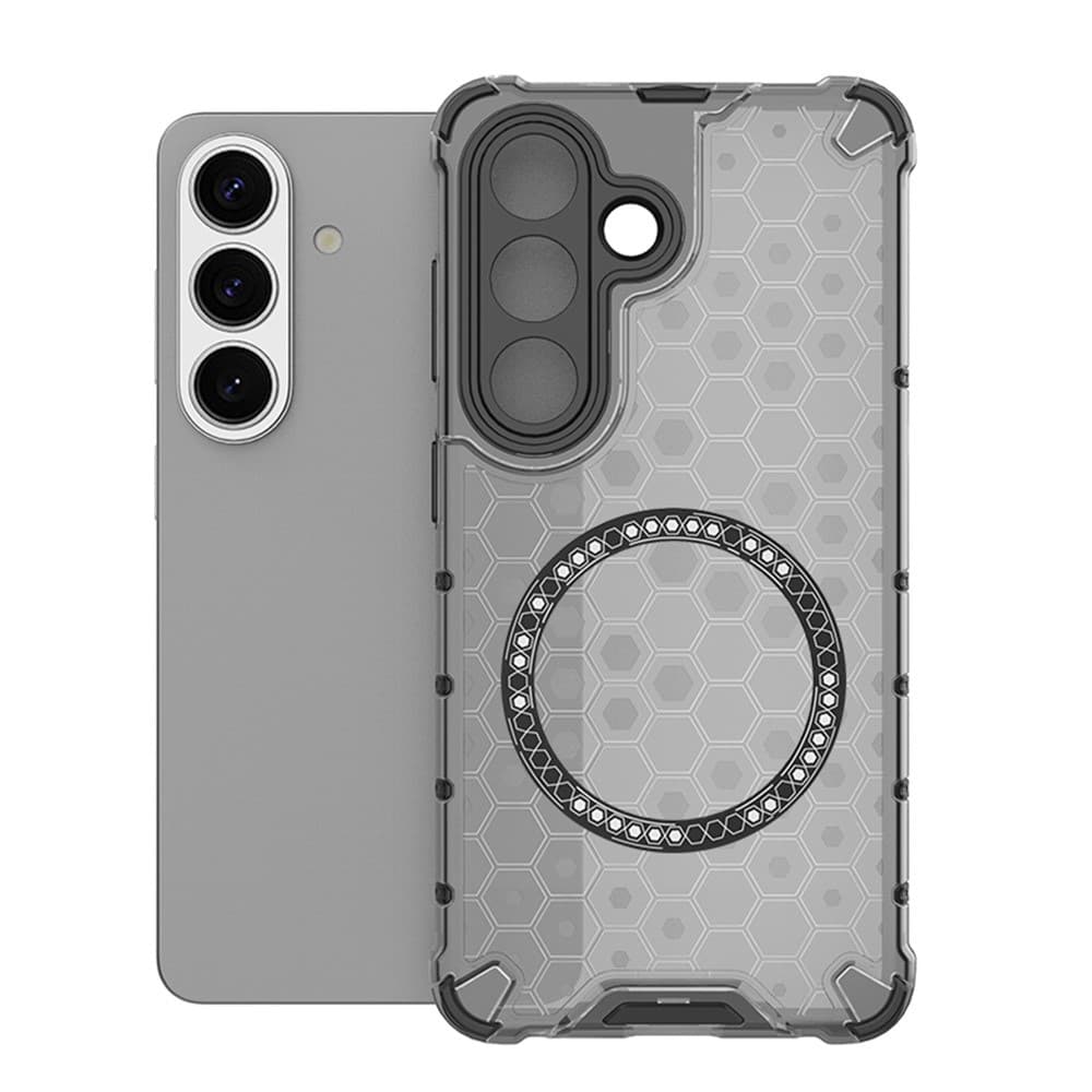 Husa HoneyComb » Samsung S26U, cu extra protectie colturi, cu MagSafe,Grey 1
