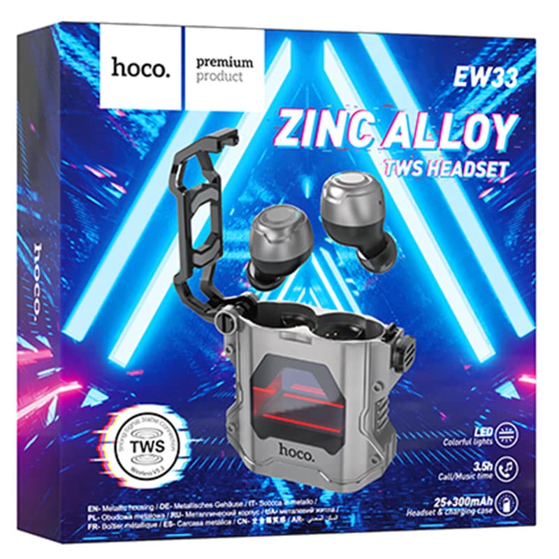 Hoco (EW33) - Casti Wireless, Ear Buds, BT 5.3, 150h StandBy, 300mAh, Interstellar, Grey 1