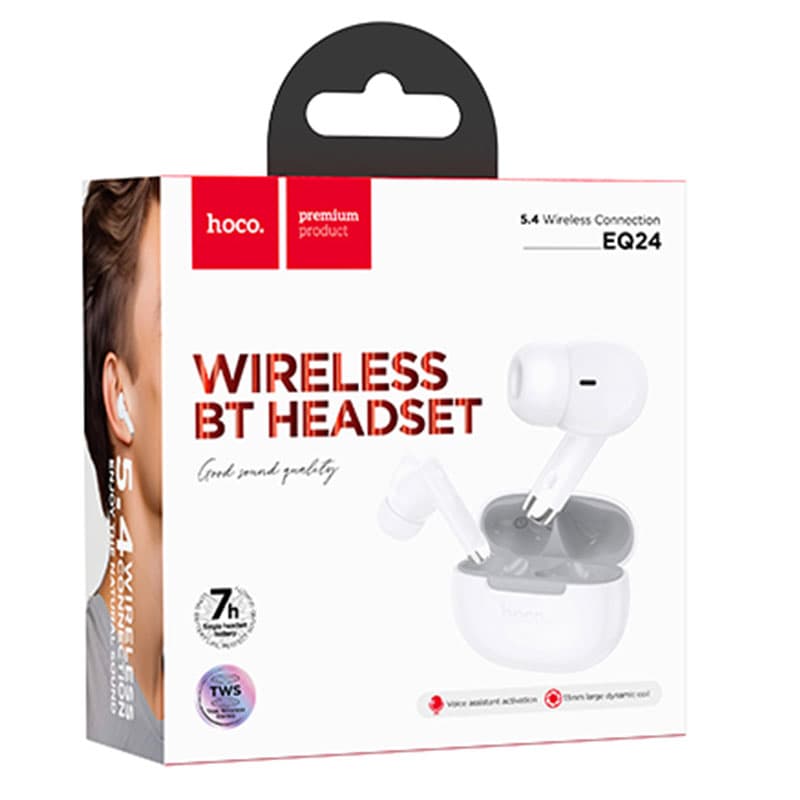 Hoco (EQ24) - Casti Wireless, Ear Buds, BT 5.4, 40/320mAh, Star/White 1
