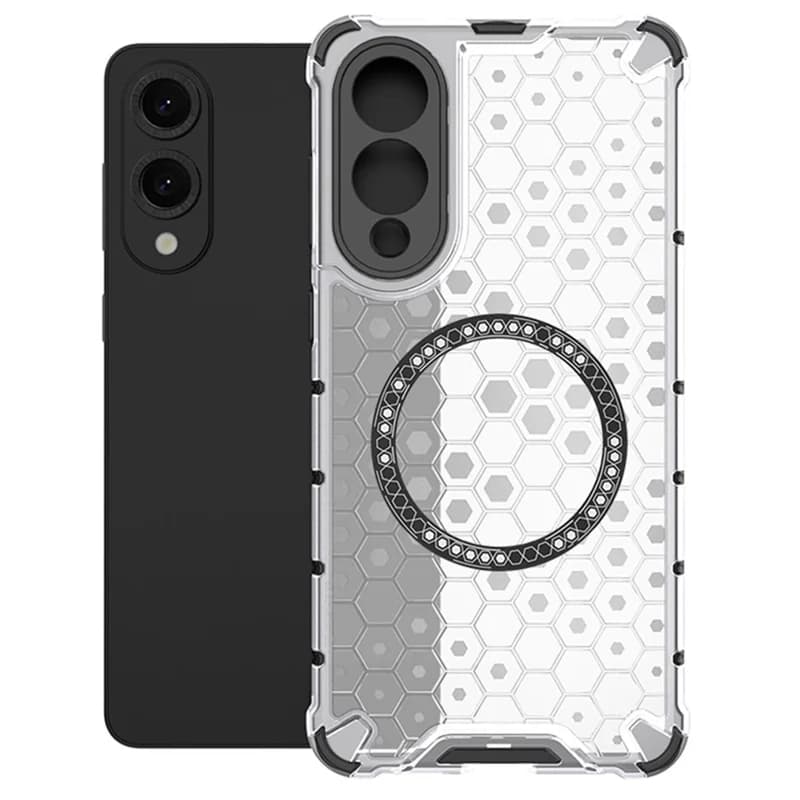 Husa HoneyComb » Samsung S25 Edge, Magnet MagCase, AntiDrOppo Corners, White 1