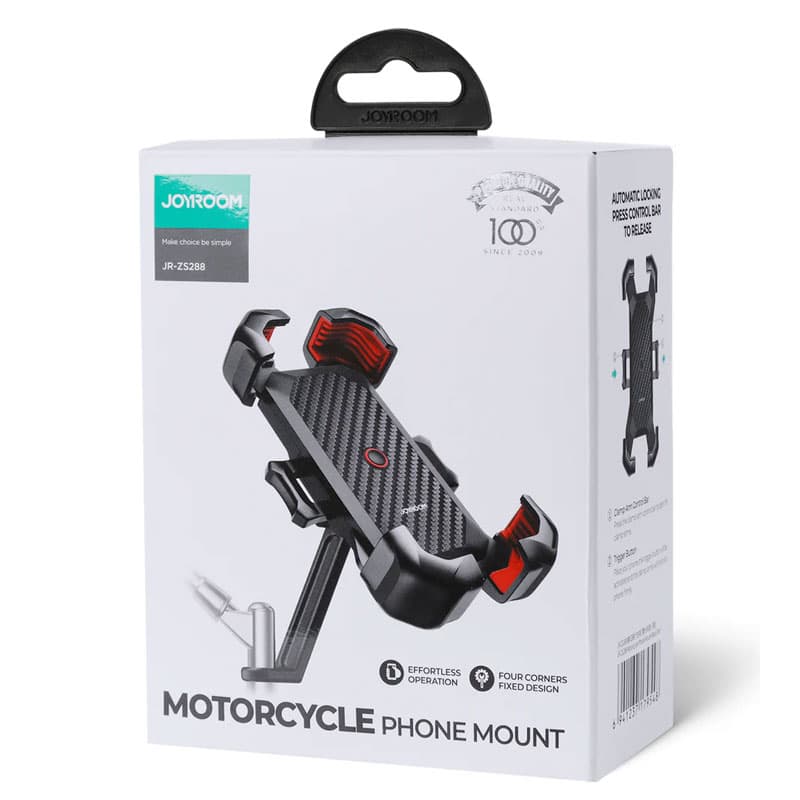 Joyroom (JR-ZS288) - Suport Moto/Bike, cu cleme laterale, montaj Oglinda, MultiAngle, Black 1
