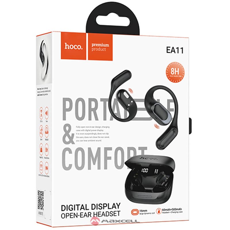 Hoco (EA11) - Casti Wireless, EarBuds, On-Ear, Noise Cancelling, Black 1