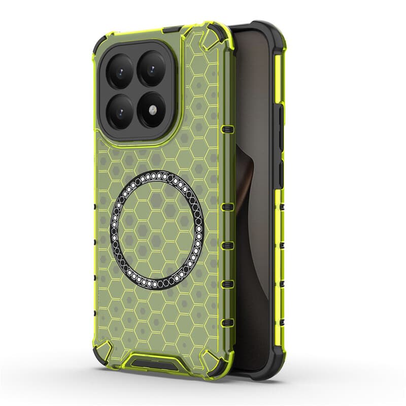 Husa HoneyComb » iPhone 17 Pro Max, cu extra protectie colturi, cu MagSafe,Green 1