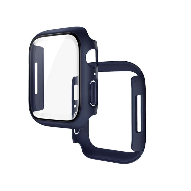 Hoco (WS4) - Rama protectie cu folie integrata, iWatch Series 7/8, PC, (41mm) - Blue 1