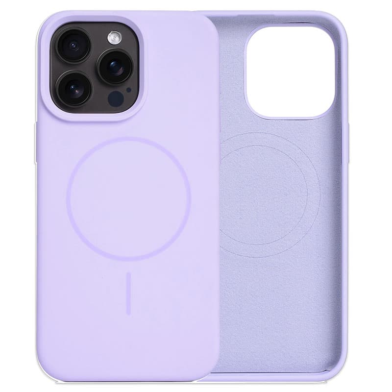 Husa MagThin » iPhone 15, Smooth Soft » MagSafe, Light Purple 1