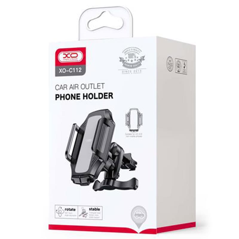 XO (C112) - Suport Auto, cu cleme laterale, montaj Ventilatie, MultiAngle, Pull Hook, Black 1