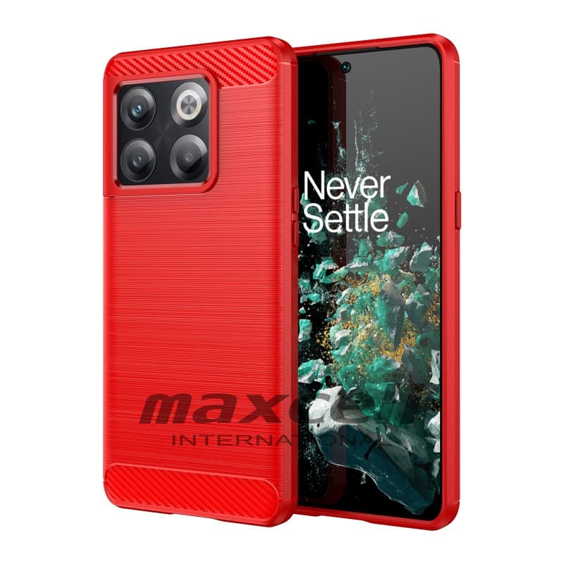 Husa Oppo Reno11 F, Carbon Stripe, TPU flexibil 2 mm, Red