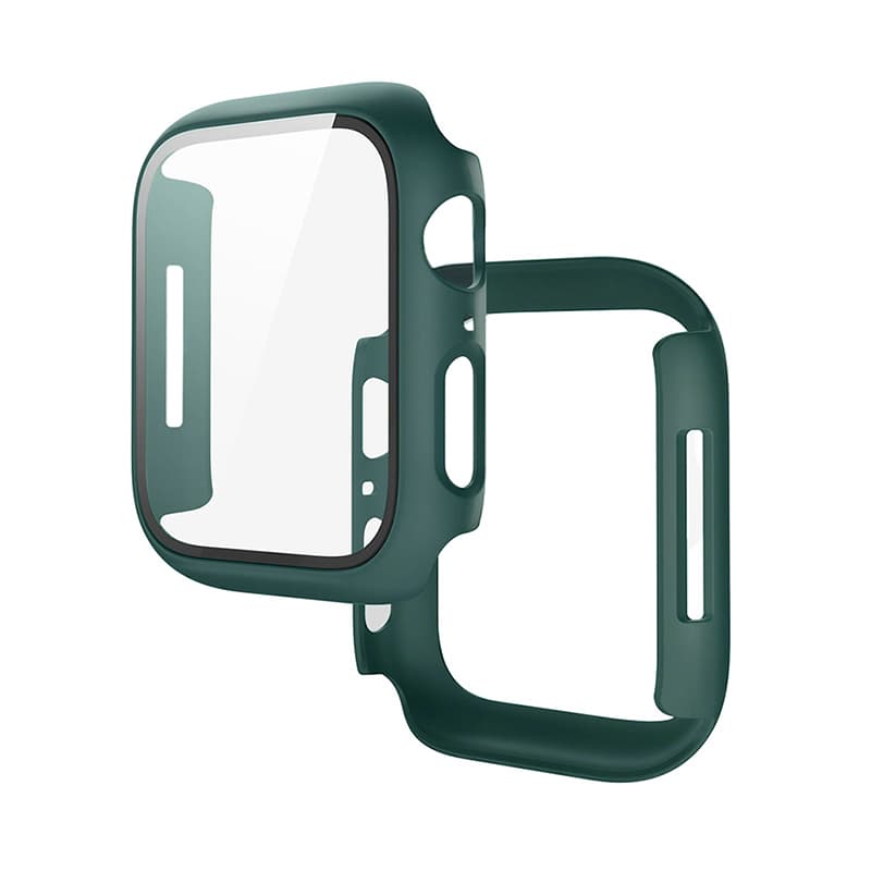 Hoco (WS3) - Rama protectie cu folie integrata, iWatch Series 7/8, PC, (41mm) - Green 1