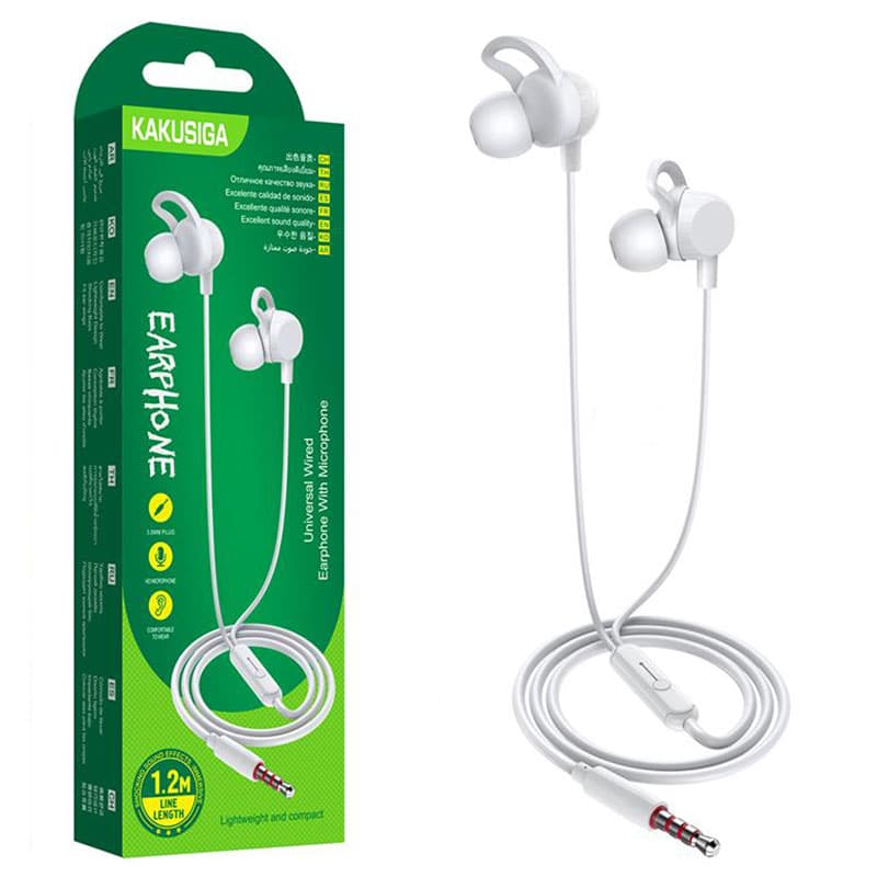 Kaku (KSC-705) - Casti cu Fir, In Ear, 3.5mm, 1.2m, Mic &amp; Volume Key, HiFi, White 1