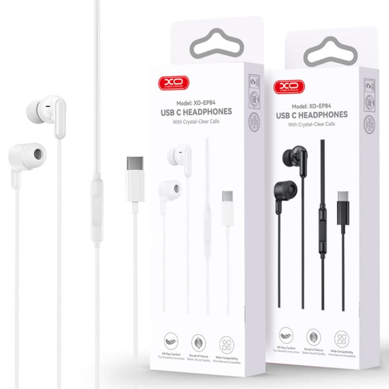 XO (EP84) » Casti cu Fir, In Ear, USB-C, Stereo HiFI, White 1