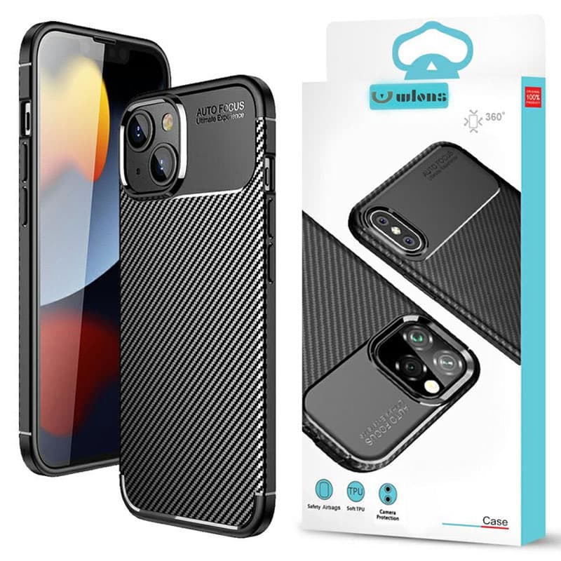 Husa AutoFocus » Samsung A16, Carbon Texture, TPU, Black