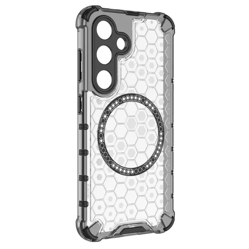 Husa HoneyComb » Samsung S24 (S921), Magnet MagCase, AntiDrOppo Corners, White 1