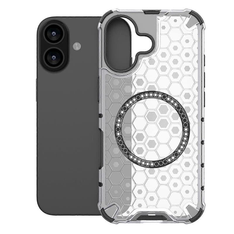 Husa HoneyComb » iPhone 17, cu extra protectie colturi, cu MagSafe,White 1