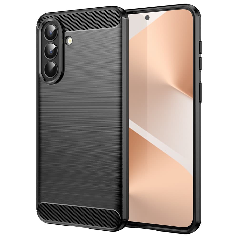 Husa Brush » Samsung A17, TPU, Metall Look, Black 1