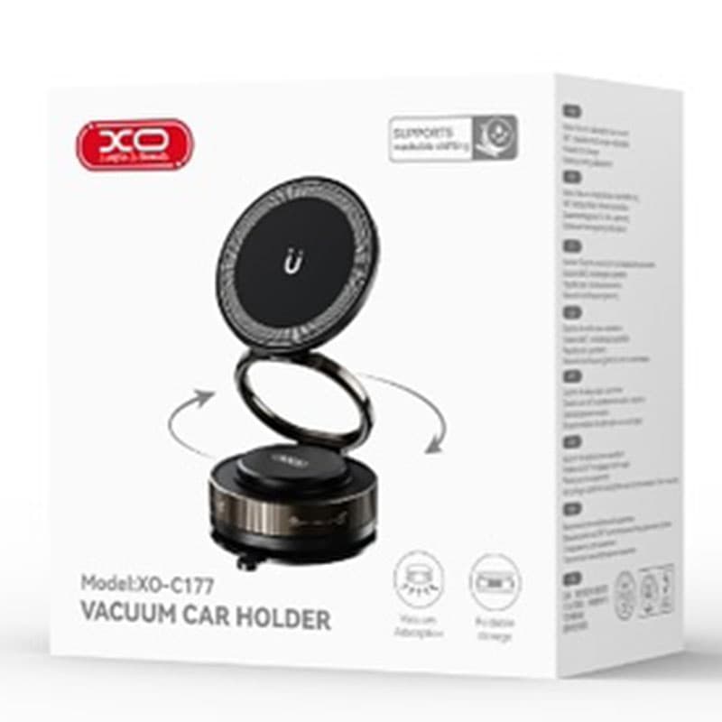 XO (C177) - Suport Auto, DashBoard, cu Ventuza, MagRing, FlipStick, Black 1