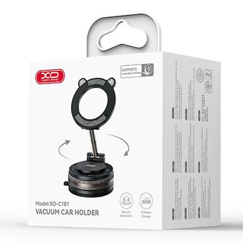 XO (C181) » Suport Auto, Magnetic, montaj Bord, Suction Cup, Pliabil, MultiAngle, Black 1