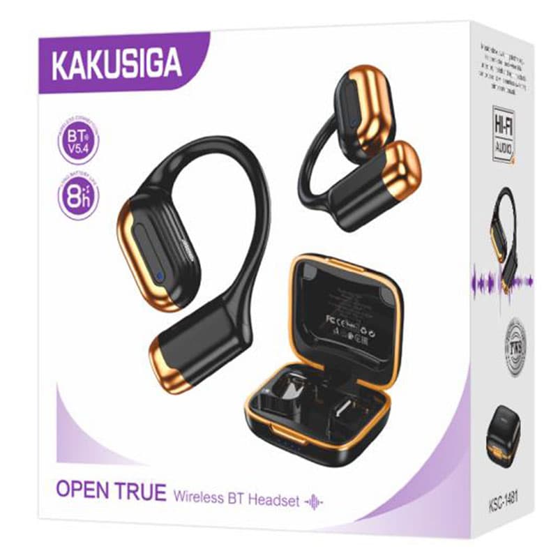 Kaku (KSC-1481) » Casti Wireless, Over-Ear Buds, BT 5.4, 500/40mAh, 8h utilizare, Black 1