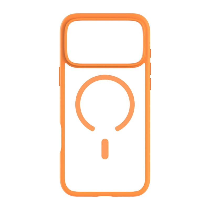 Husa CrystalMag » iPhone 17, MagCase, CamStand, Orange 1