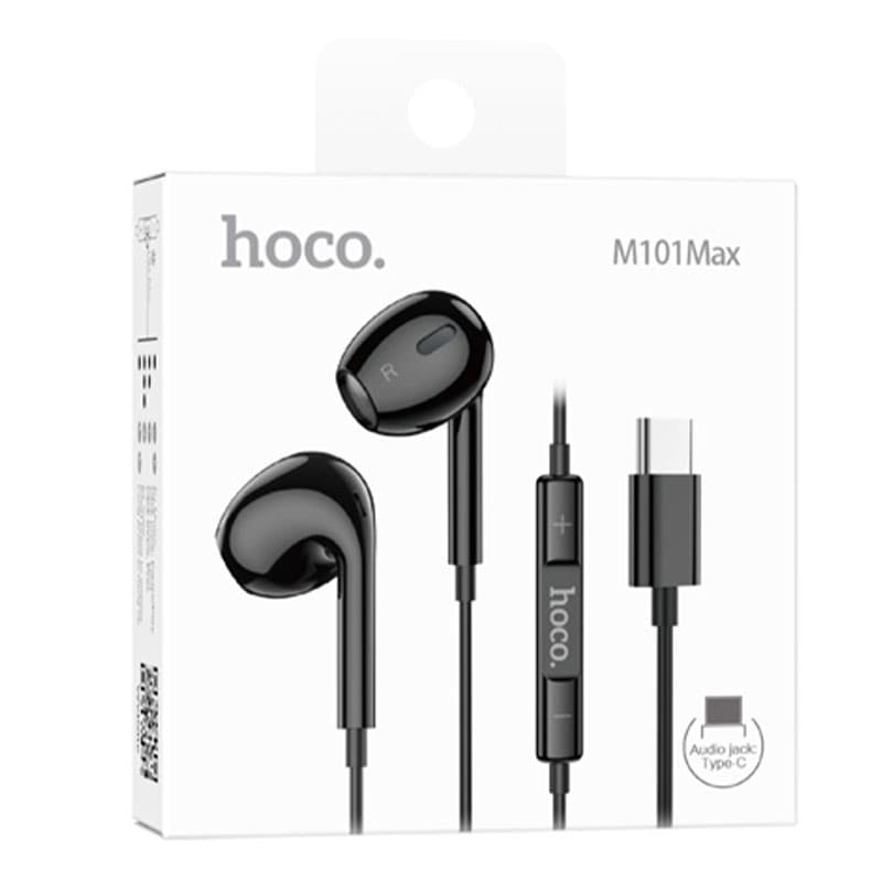 Hoco (M101 Max) - Casti cu Fir, In Ear, USB-C, 1.2m cablu, Digital Mic, Black 1