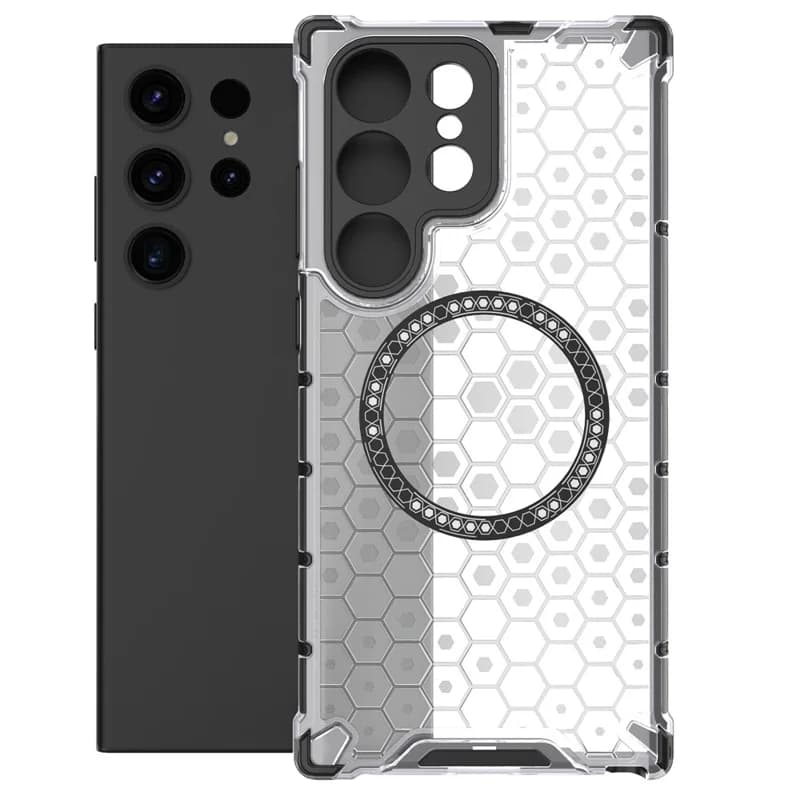 Husa HoneyComb » Samsung S23 Ultra, Magnet MagCase, AntiDrOppo Corners, White 1