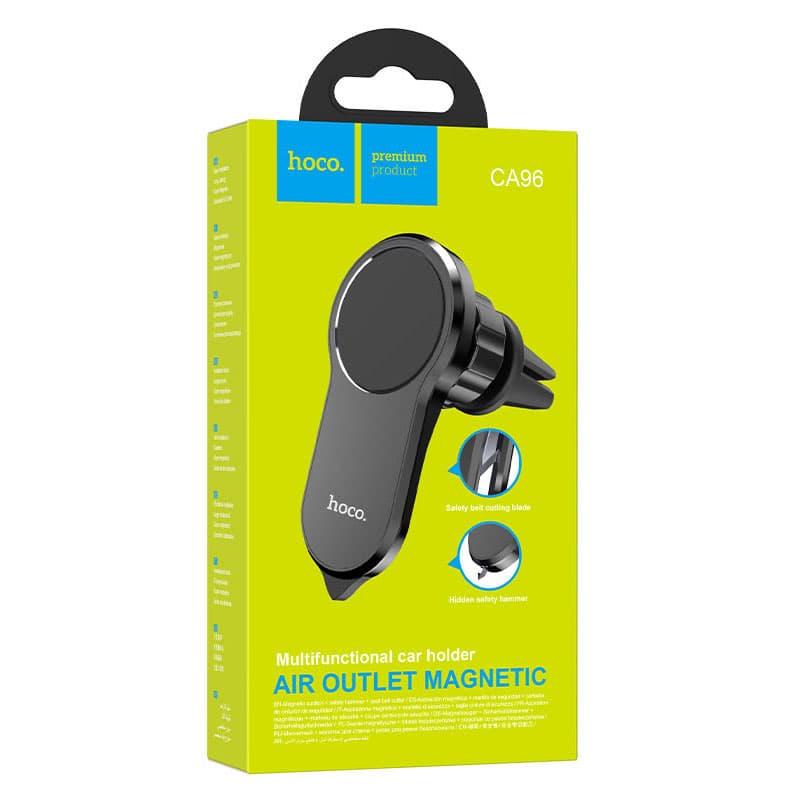Hoco (CA96) - Suport Auto, Magnetic, montaj Ventilatie, Compact, Black 1