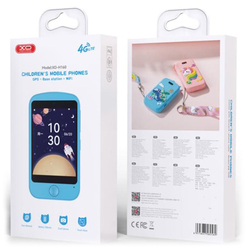 XO(H160) Telefon Smart 4G GPS pentru copii Ecran de 2,8 inchi 30 W pixel, Blue 1