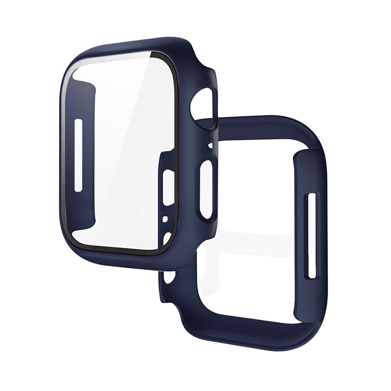 Hoco (WS3) - Rama protectie cu folie integrata, iWatch Series 7/8, PC, (41mm) - Midnight Blue 1