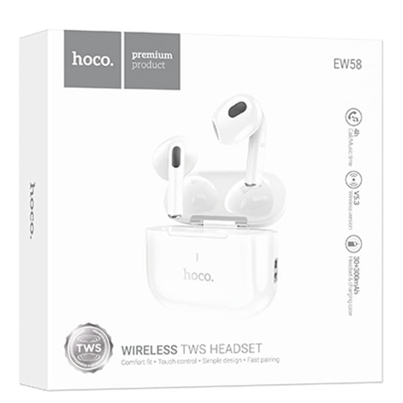 Hoco (EW58) - Casti Wireless, Ear Buds, BT 5.3, 150h StandBy, 300mAh, White 1
