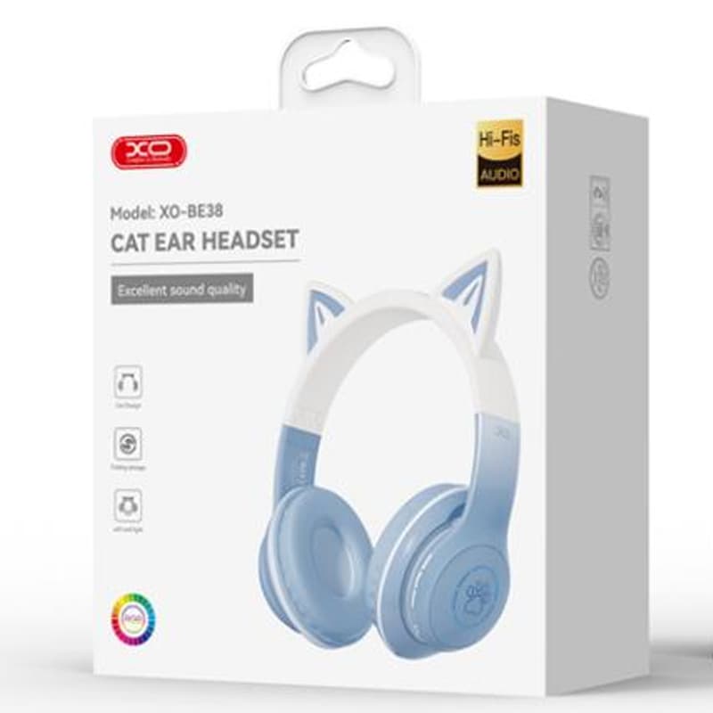 XO (BE38) - Casti Wireless, On Ear, BT 5.3, 300mAh, Blue 1