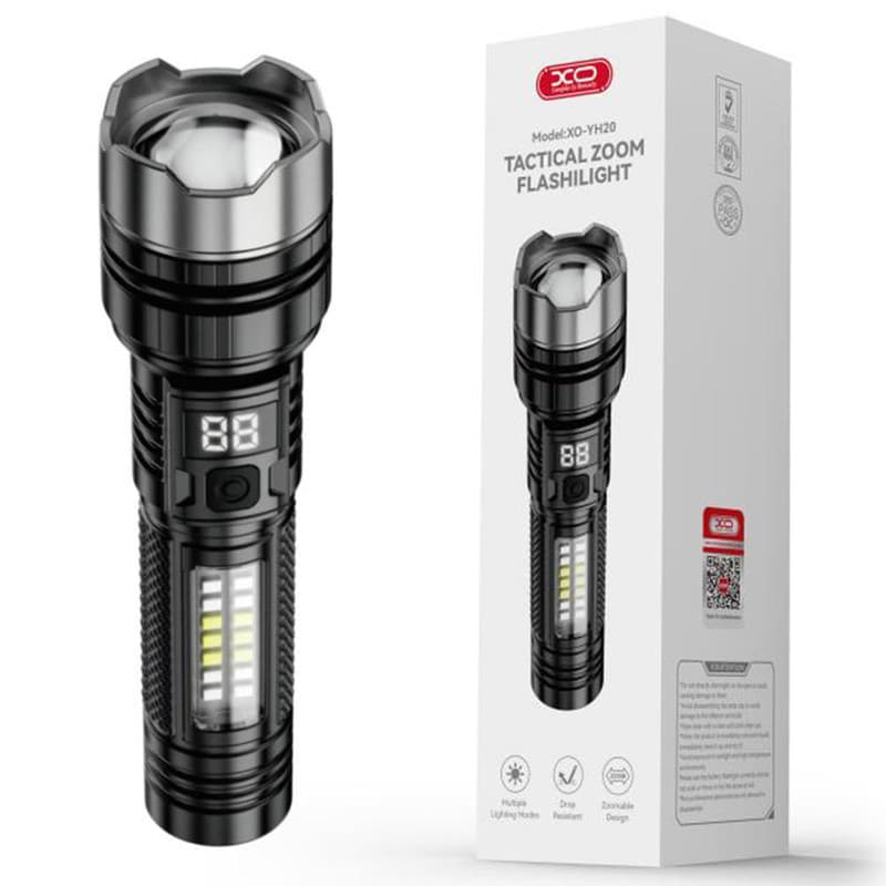 XO (YH20) » Laterna cu Zoom Telescopic, 1200mAh, ~3h utilizare, Black 1