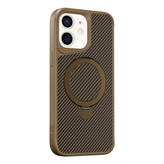 Husa MagStand » Samsung S25 Plus, MagCase Ring, Carbon, Gold 1