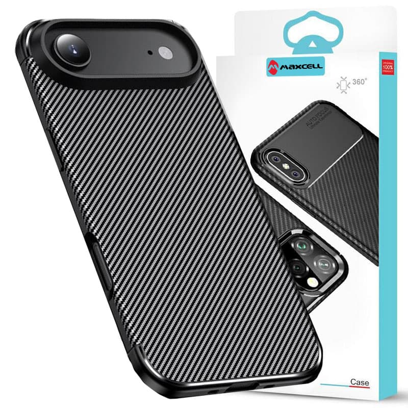Husa AutoFocus » iPhone 17 Air, Carbon Texture, TPU, Black 1