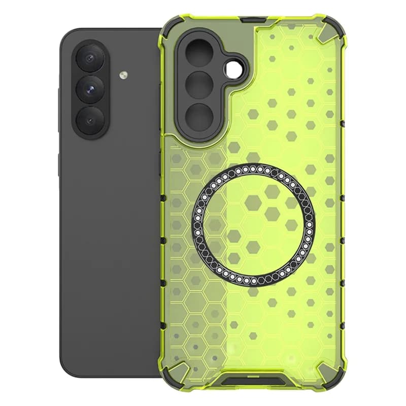 Husa HoneyComb » Samsung A16, Magnet MagCase, AntiDrOppo Corners, Green