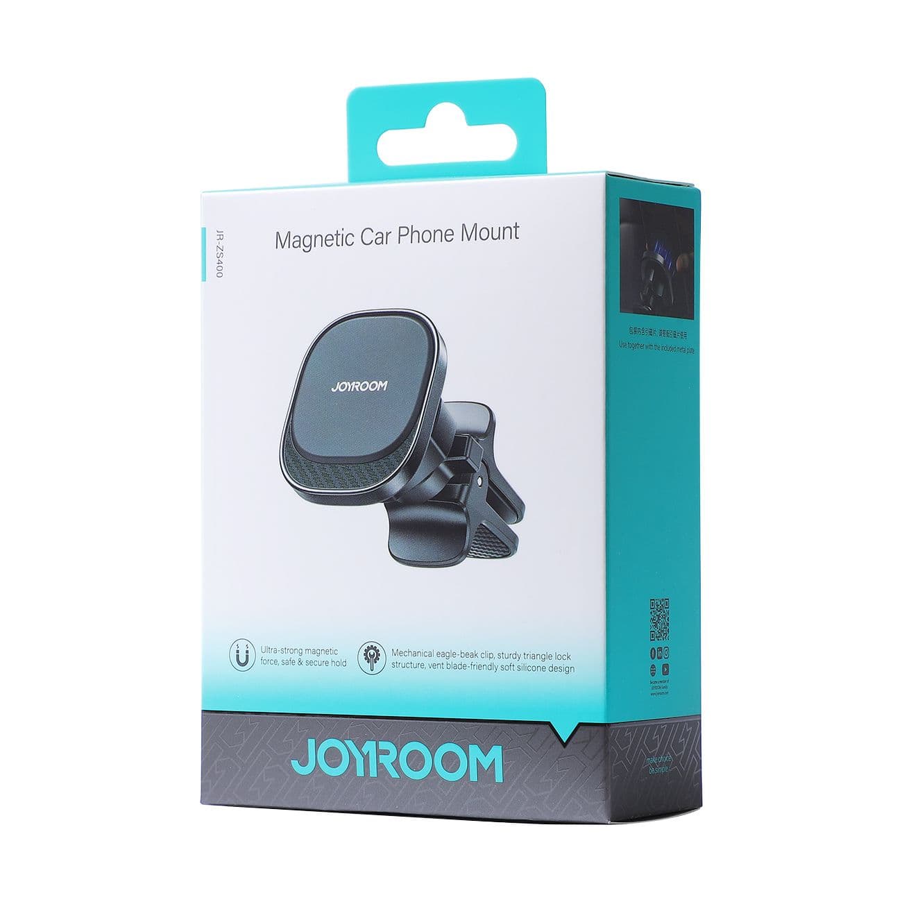 Joyroom (JR-ZS400) - Suport Auto, montaj Ventilatie, Magnetic, OneClick, MultiAngle, Black 1