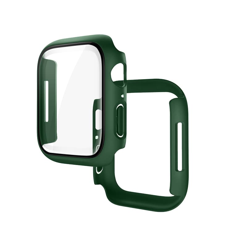 Hoco (WS4) - Rama protectie cu folie integrata, iWatch Series 7/8, PC, (41mm) - Green 1