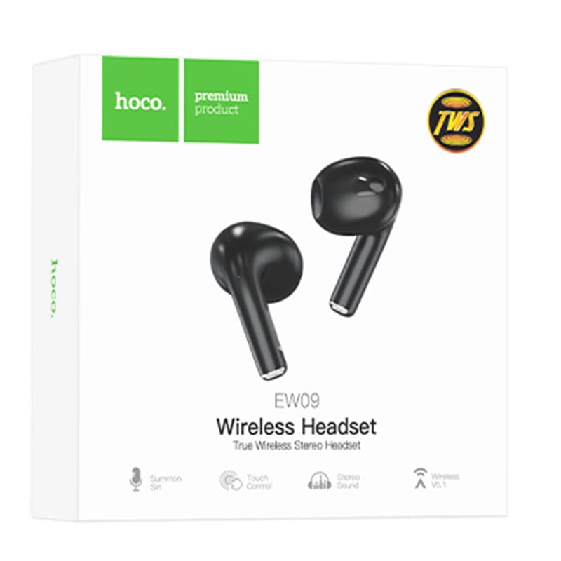 Hoco (EW09) - Casti Wireless, Ear Buds, BT 5.1, 120h StandBy, 300mAh, Soundman, Black 1