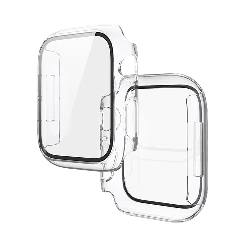 Hoco (WS3) - Rama protectie cu folie integrata, iWatch Series 7/8, PC, (41mm) - Transparent 1