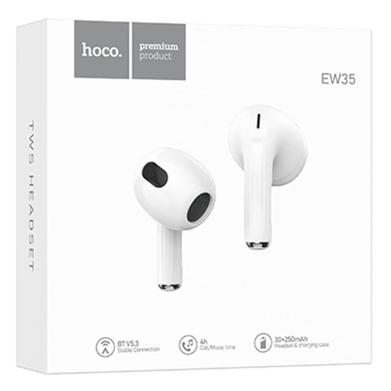 Hoco (EW35) - Casti Wireless, Ear Buds, BT 5.3, 150h StandBy, 250mAh, Sonido, White 1