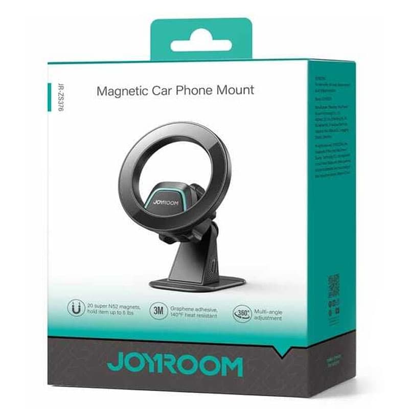 Joyroom (JR-ZS376) - Suport Auto, Magnetic, montaj Bord, MultiAngle, Metallic, Black 1