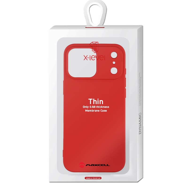 Husa X-Level Thin » iPhone 17 Pro, Thin Series, SoftTouch, Red 1