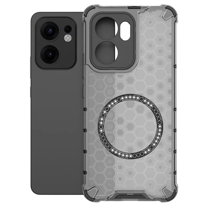 Husa HoneyComb » Oppo Reno 13F, Magnet MagCase, AntiDrOppo Corners, Grey 1